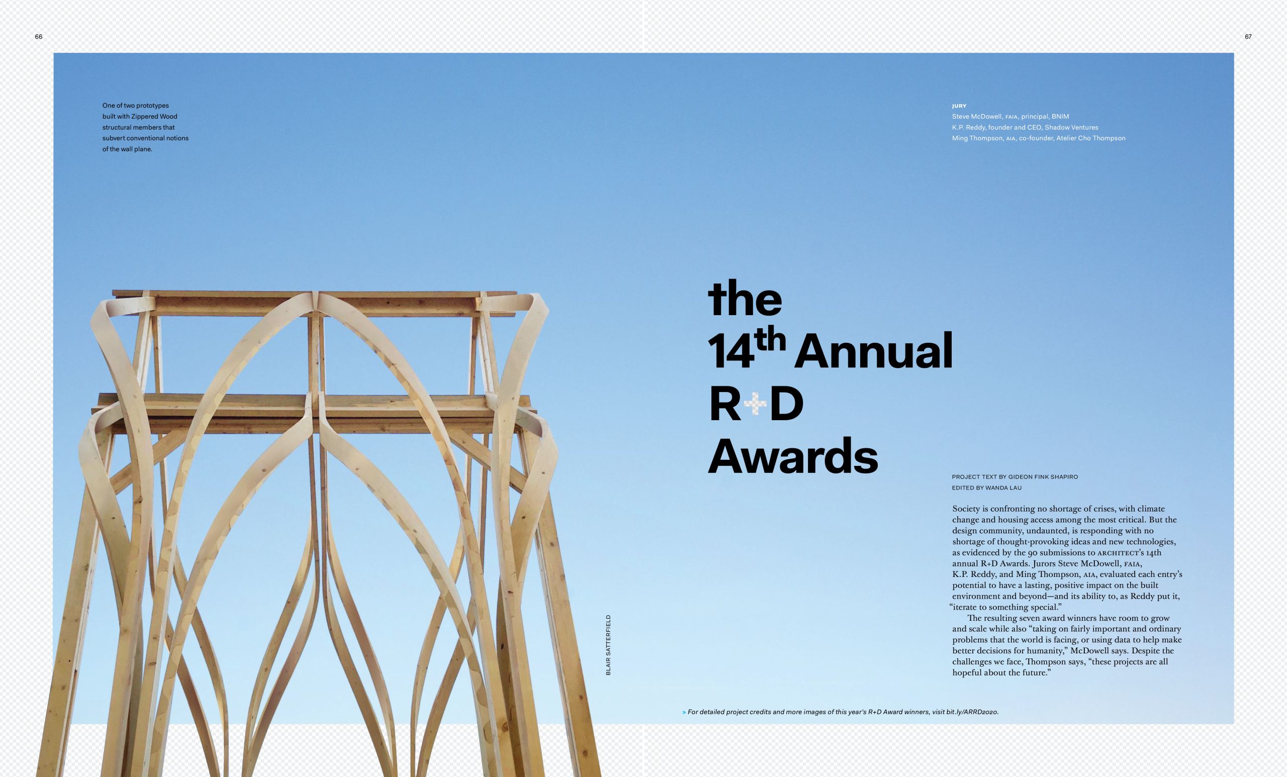 Steve McDowell serves as juror of 14th Annual R+D Awards: Recipients featured in ARCHITECT Magazine