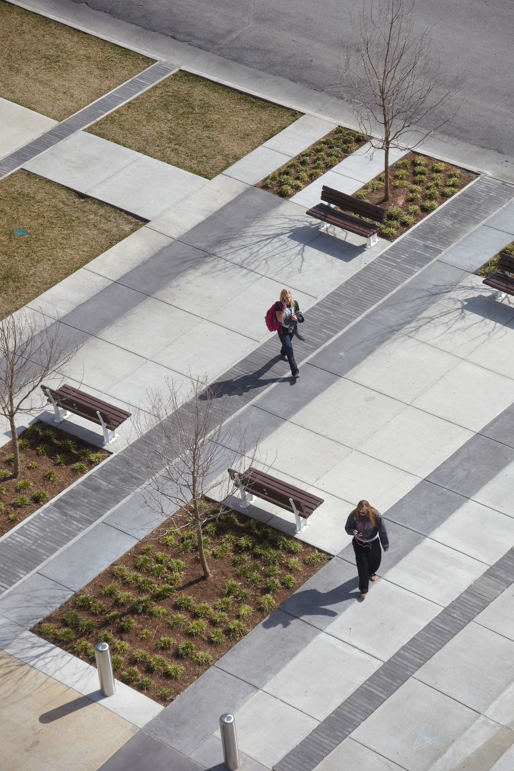 Garst Dining Hall Plaza and Bus Stop