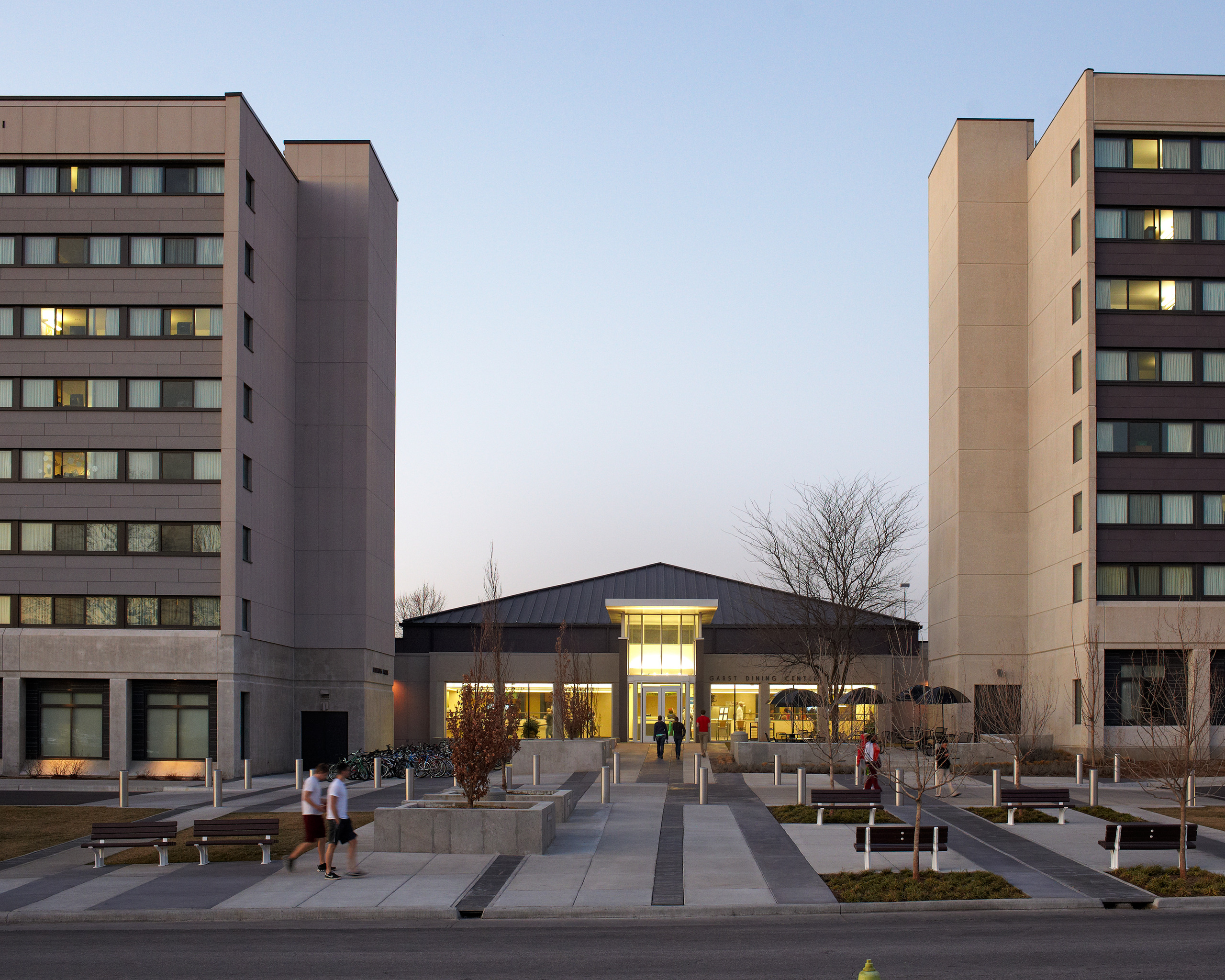 Garst Dining Hall Plaza and Bus Stop