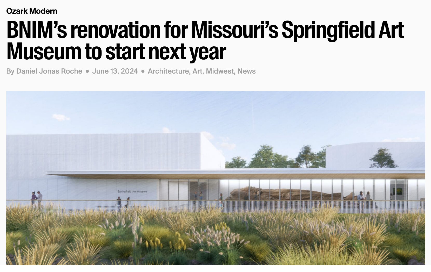 Ozark Modern – Architect’s Newspaper features Springfield Art Museum